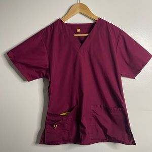 Burgundy Wink Scrub top